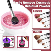 Electric makeup brush cleaner device