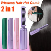 Rechargeable hair straightening and curling tool
