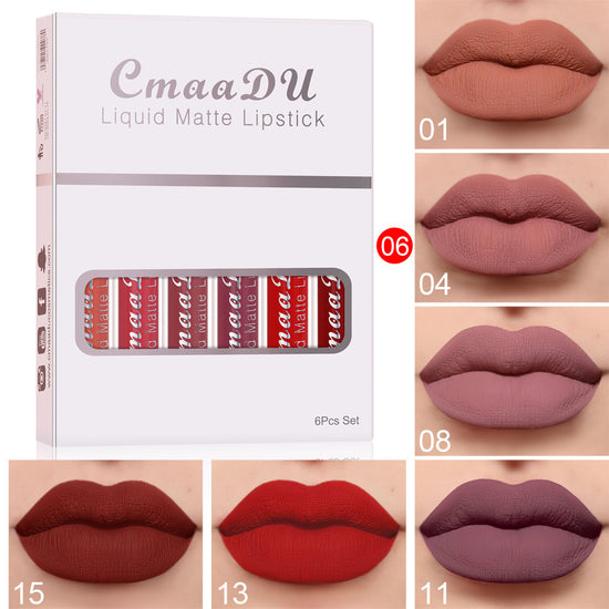 Matte finish lipstick set with all-day wear